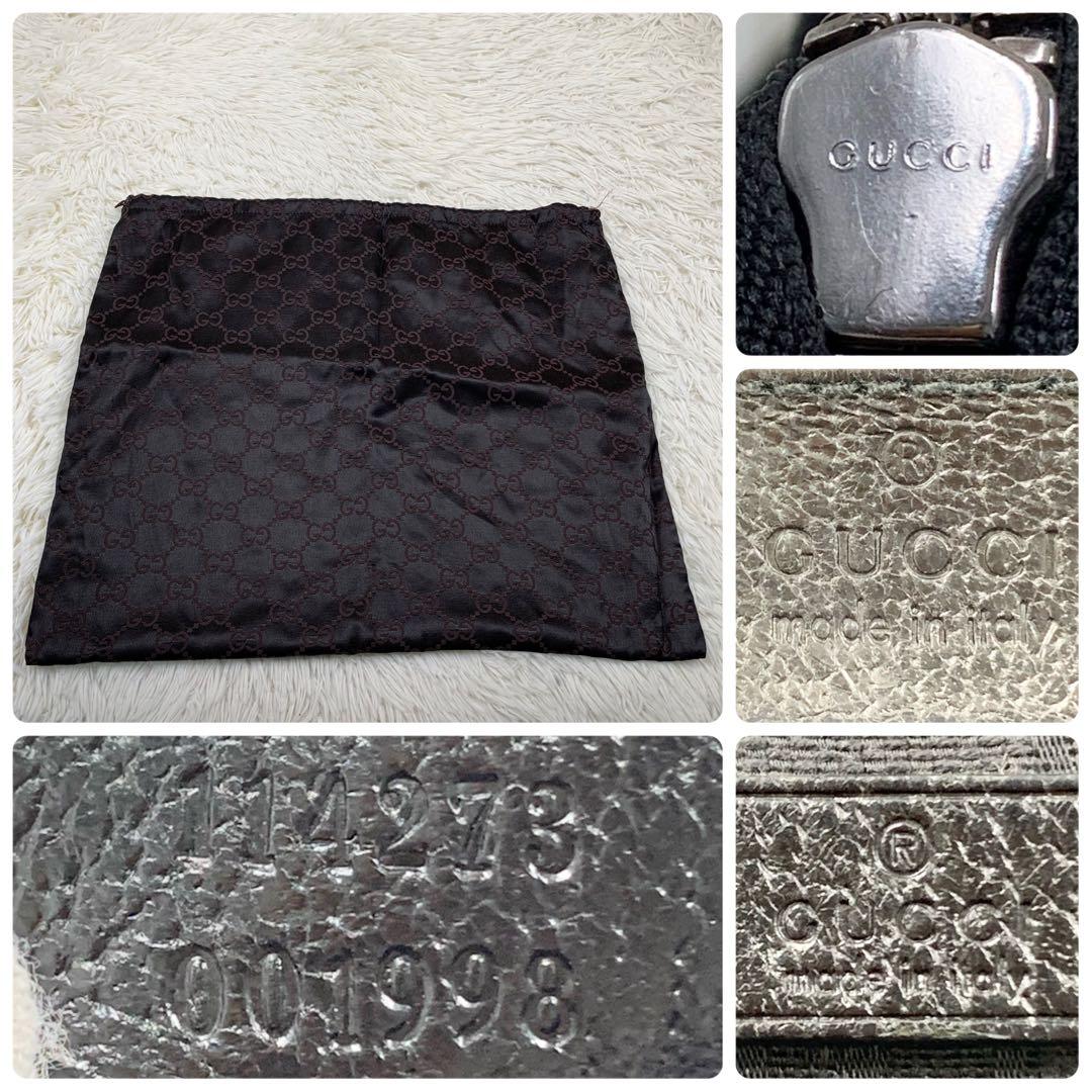 【✨極美品✨】グッチ ショルダーバッグ GGキャンバス ブラック