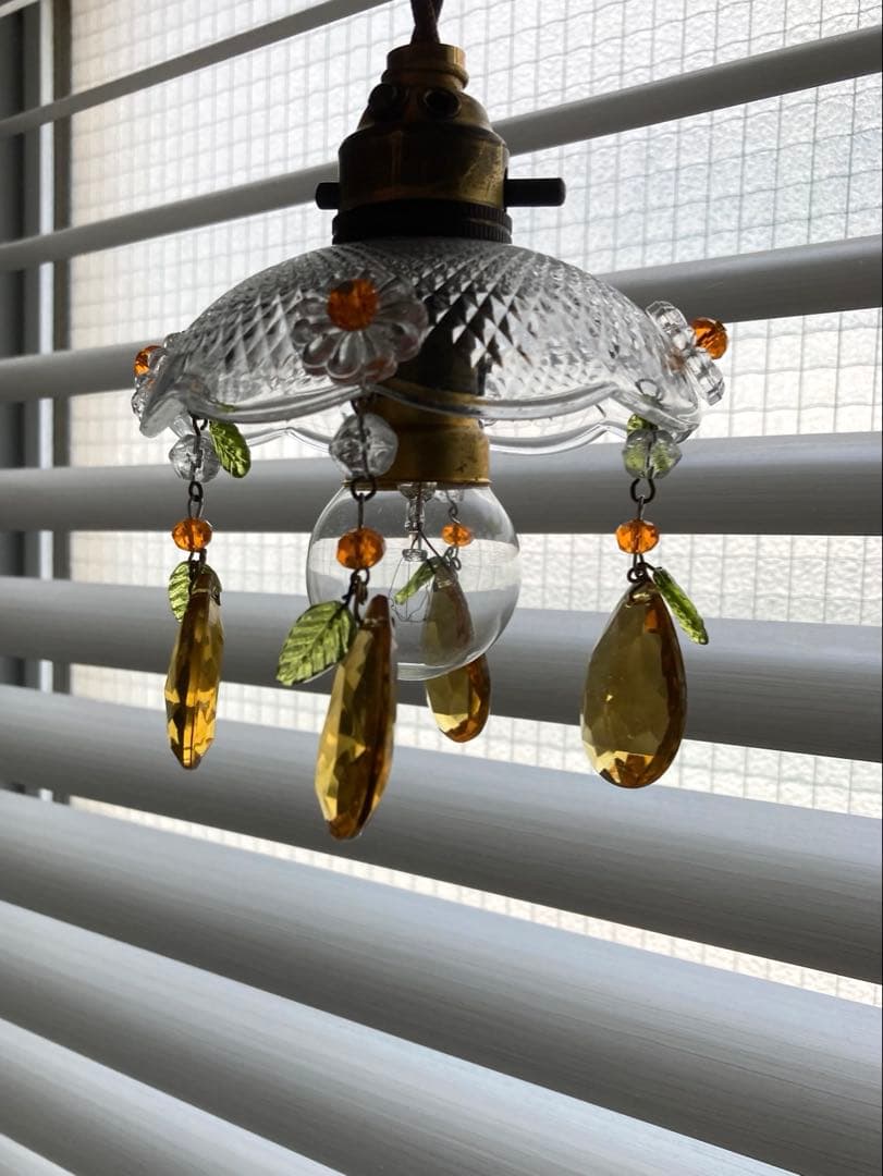 ミニシャンデリア　【果実】　1920年　フランス　ミニシェード　アンティーク