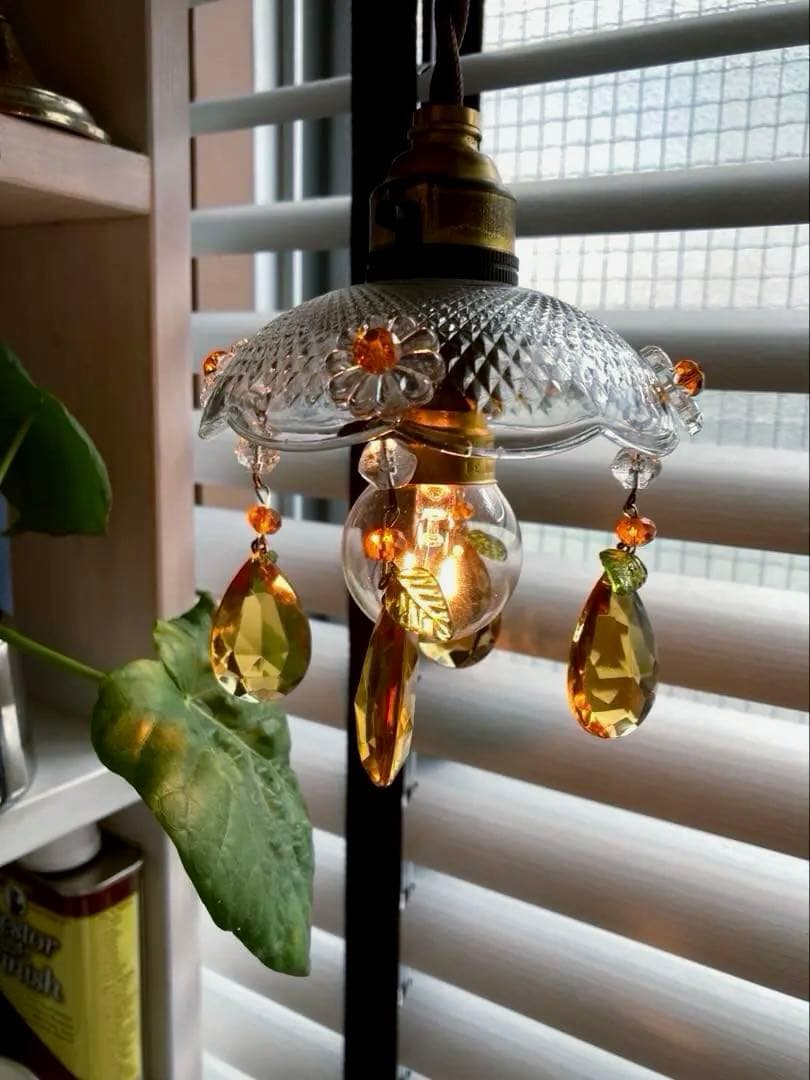 ミニシャンデリア　【果実】　1920年　フランス　ミニシェード　アンティーク