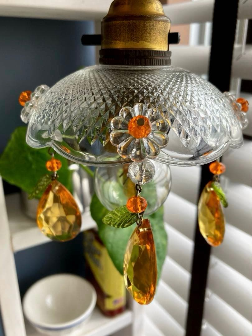 ミニシャンデリア　【果実】　1920年　フランス　ミニシェード　アンティーク