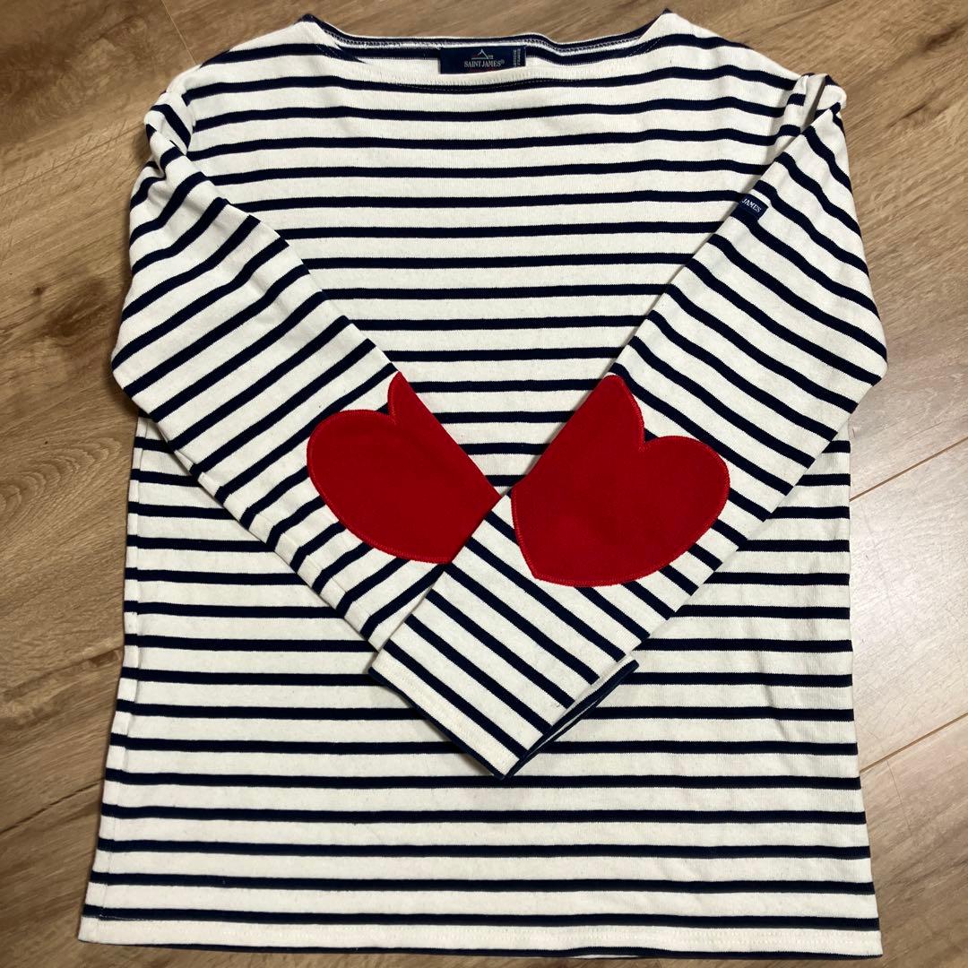 SAINT JAMES ハートエルボーパッチ Tシャツ