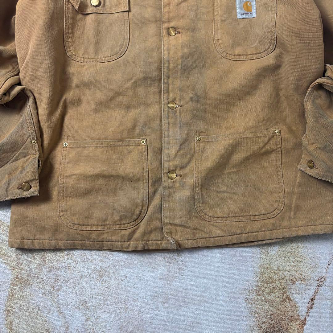 【古着】CarharttチョアコートブラケットライナーダックジャケットXL