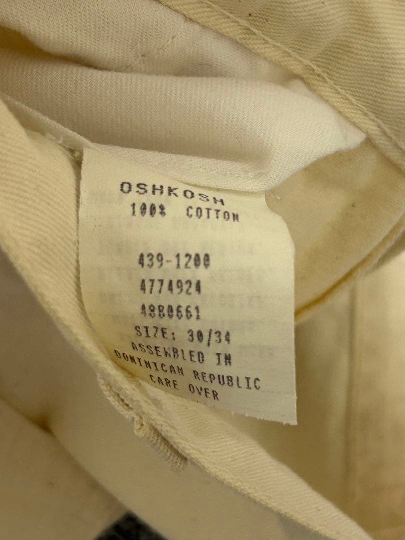 70s〜90s Oshkosh ペインターパンツ ホワイト 42talon 白