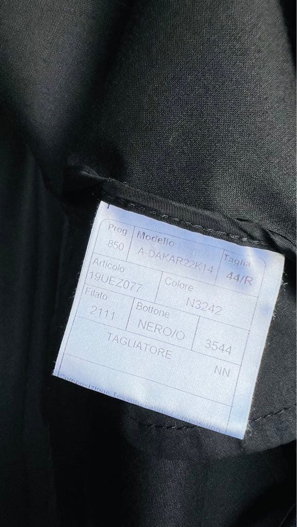 タリアトーレA-DAKAR春夏黒セットアップ　44