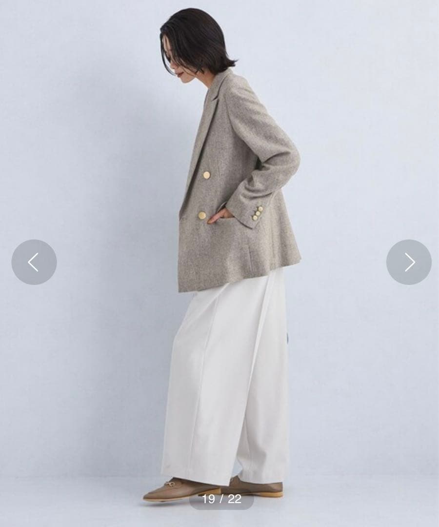 グリーンレーベルリラクシング　メランジツイル ダブル ジャケット