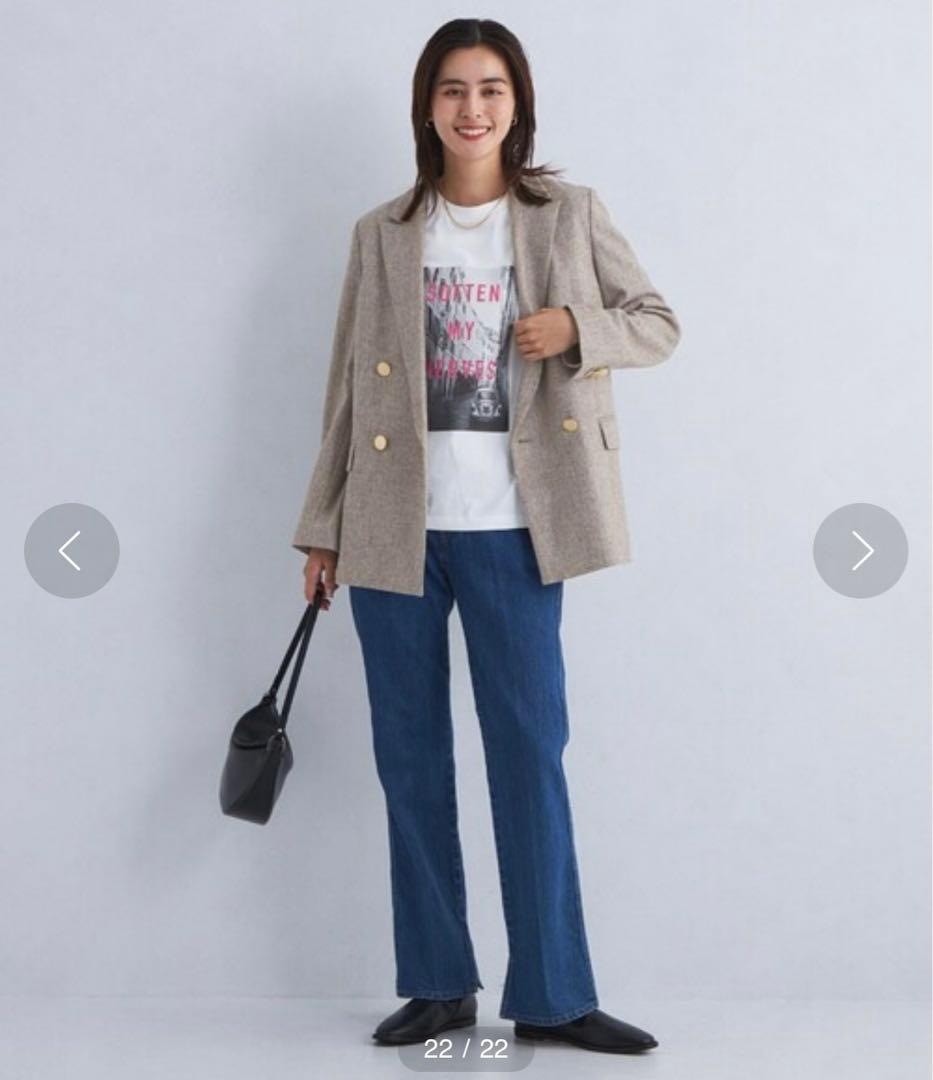 グリーンレーベルリラクシング　メランジツイル ダブル ジャケット