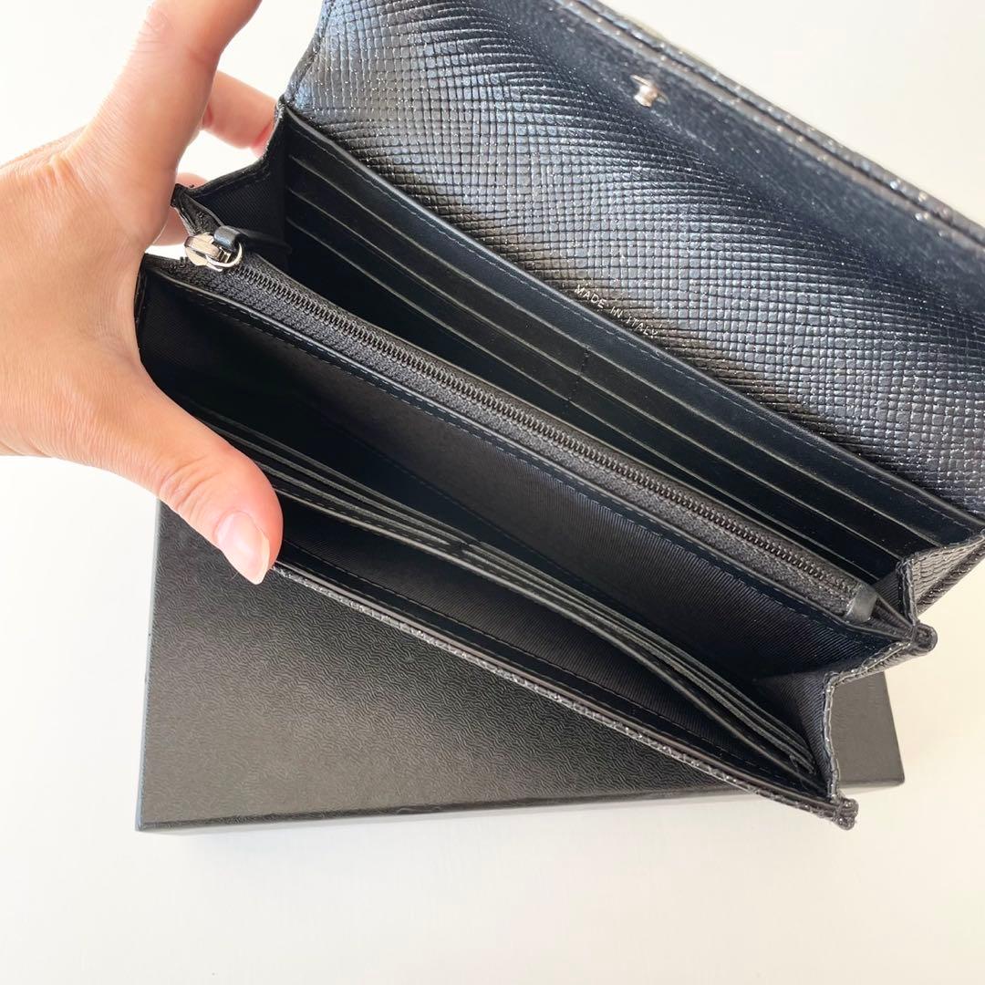 【新品】CHANEL 長財布 マトラッセ キャビアスキン ココマーク ラメ