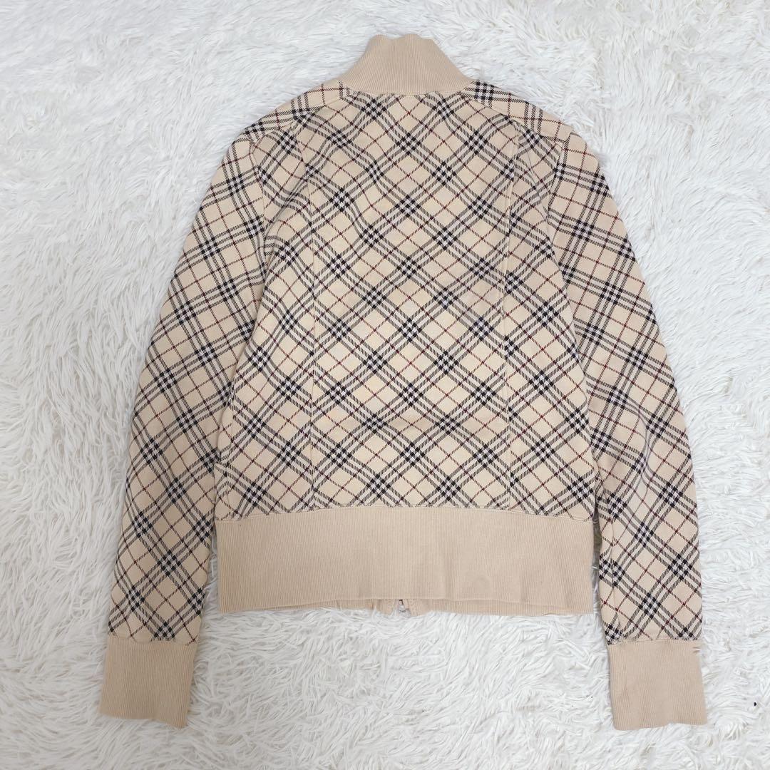 バーバリーブルーレーベル トラックジャケット ノバチェック コットン ベージュ