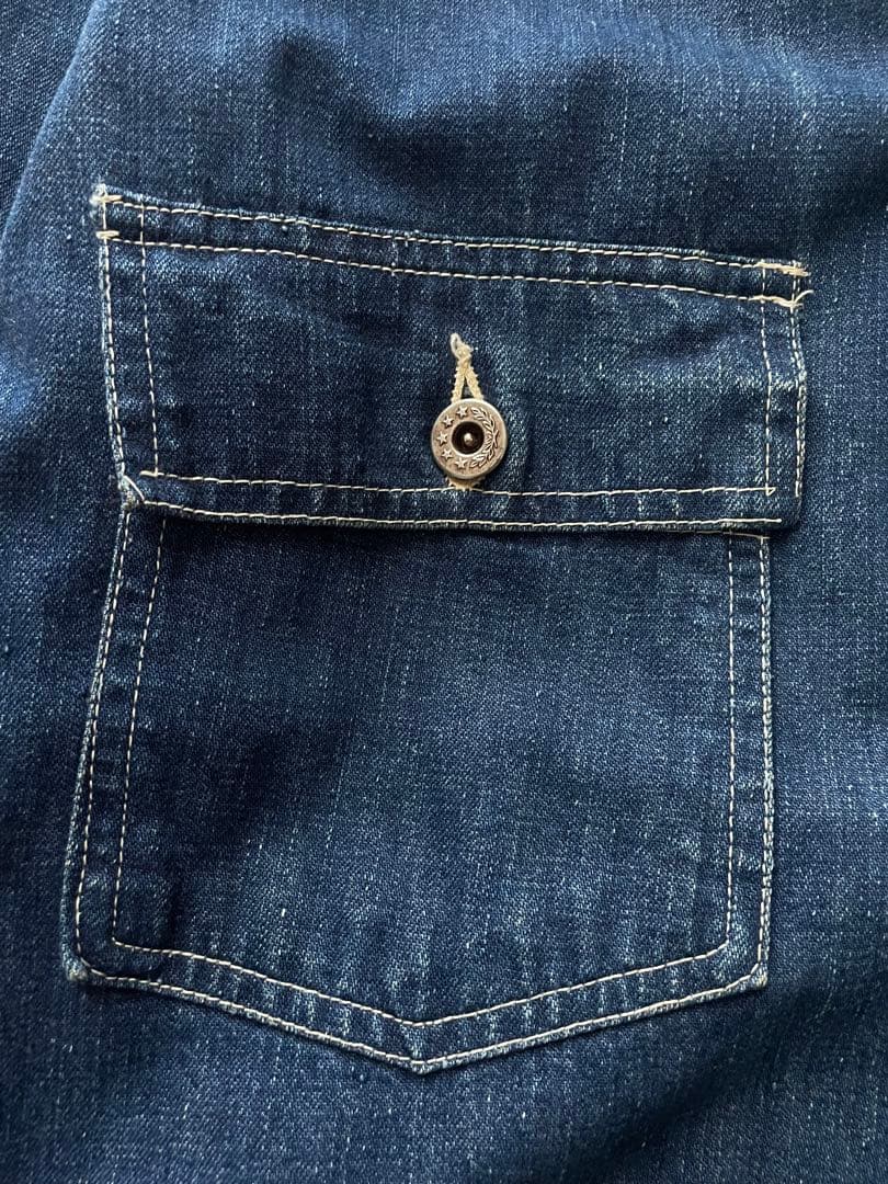 40s VINTAGE 希少ステッチ 大戦モデル デニムカバーオール WW2