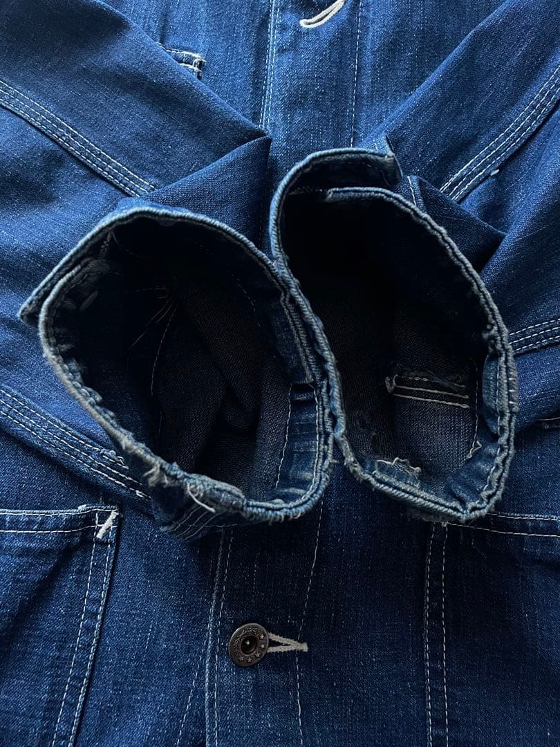 40s VINTAGE 希少ステッチ 大戦モデル デニムカバーオール WW2