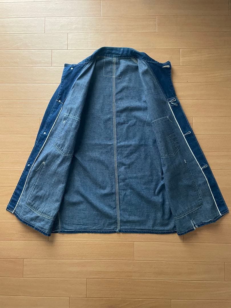 40s VINTAGE 希少ステッチ 大戦モデル デニムカバーオール WW2