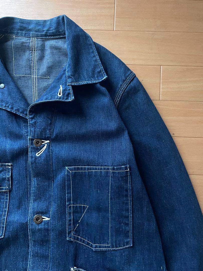 40s VINTAGE 希少ステッチ 大戦モデル デニムカバーオール WW2