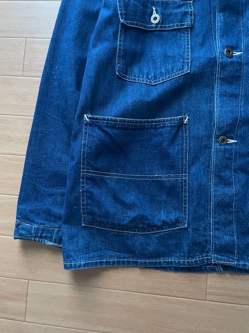 40s VINTAGE 希少ステッチ 大戦モデル デニムカバーオール WW2