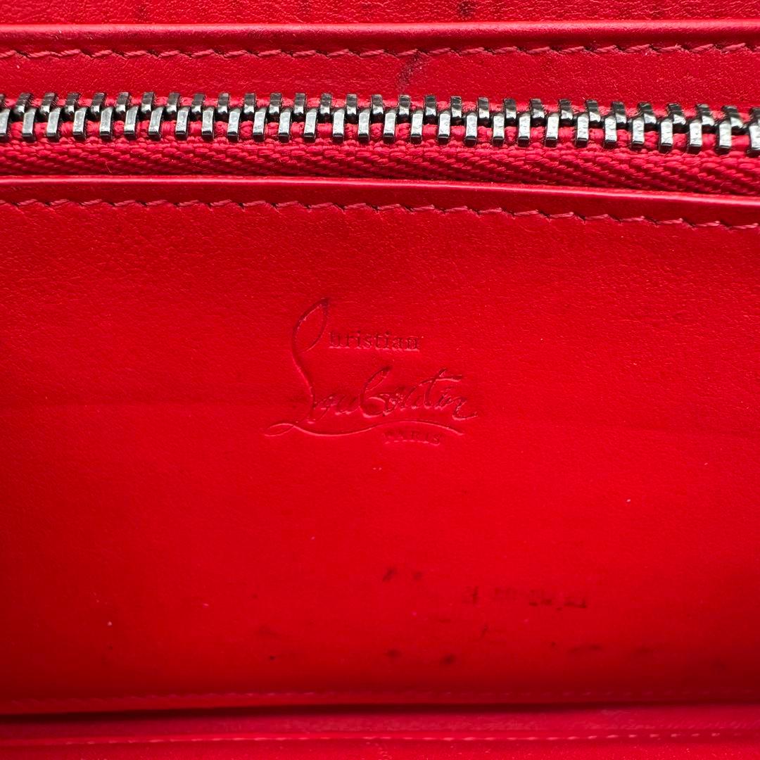 ✨美品✨ルブダン　長財布　スタッズ　パネトーネ　ラウンドジップ　レザー　黒