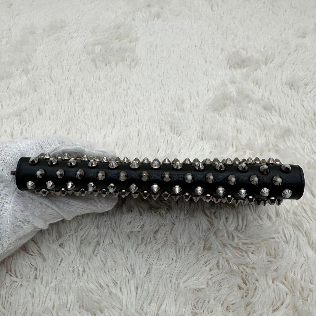 ✨美品✨ルブダン　長財布　スタッズ　パネトーネ　ラウンドジップ　レザー　黒