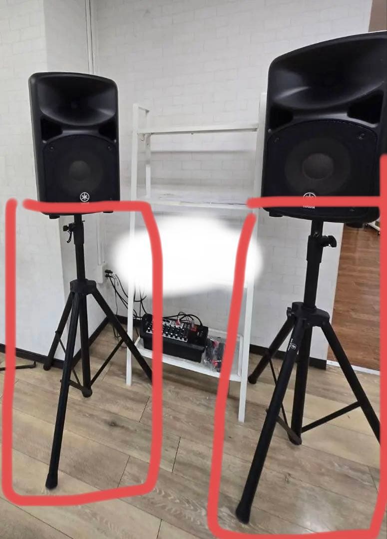 2/8まで①と②セット　①スピーカースタンド:YAMAHA STAGEPAS 用
