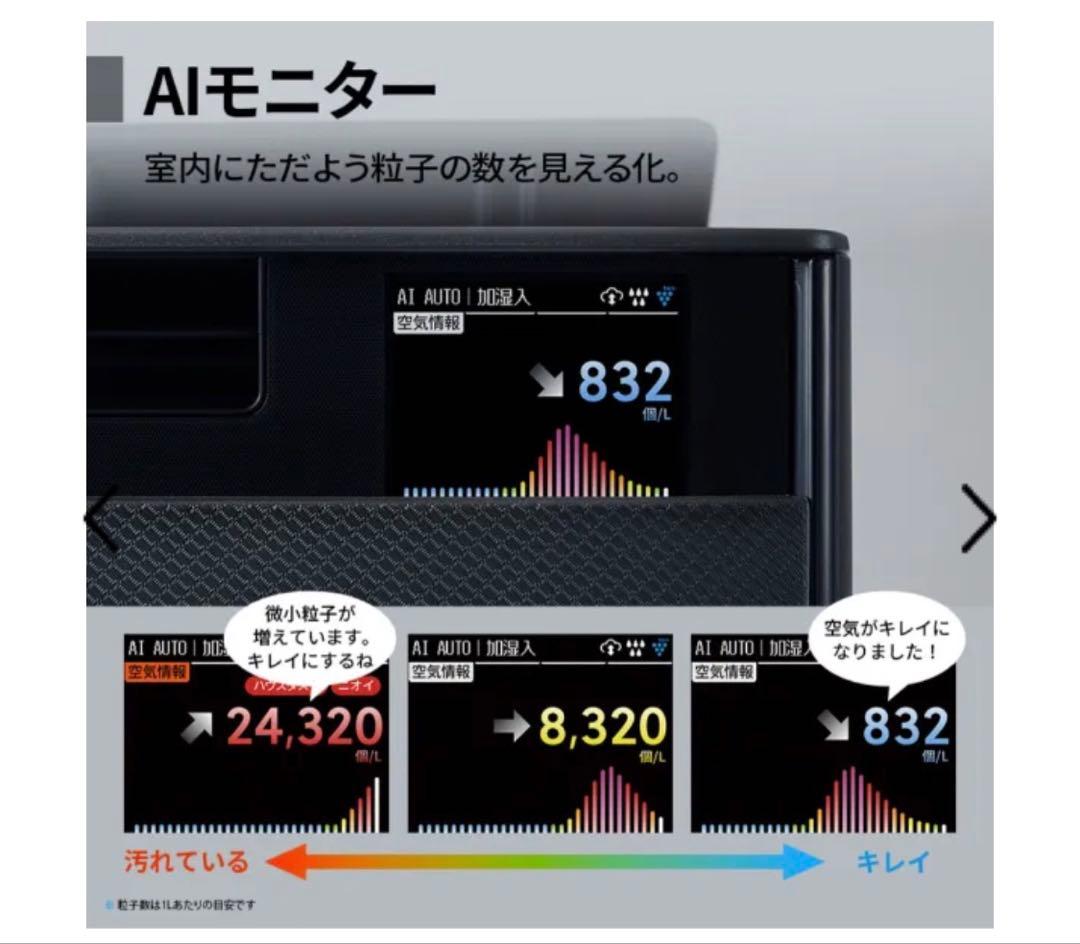 SHARPプラズマクラスター加湿空気清浄機 KI-UX75-H最新最上位機種