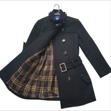 ✨極美品✨バーバリーブルーレーベル　アンゴラコート　ノバチェック　ブラック　М