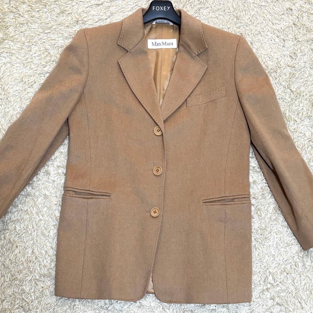 MaxMara マックスマーラ カシミア 100％　ジャケット　白タグ　38　M