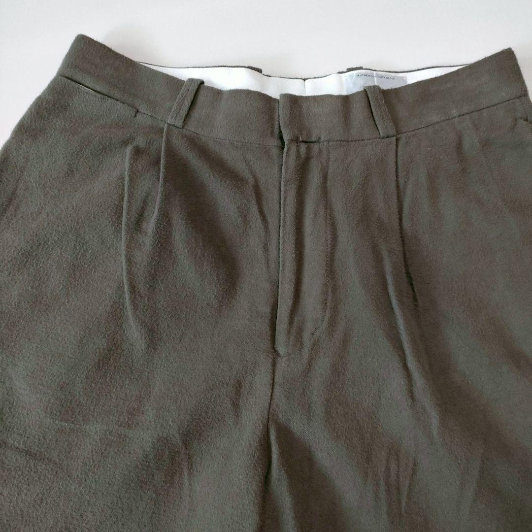 YAECA（ヤエカ）チノクロスパンツ タックテーパード クサキブラウン 30