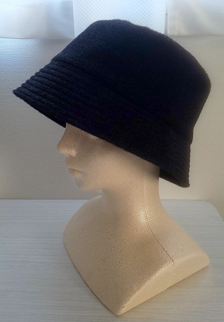 美品 KIJIMA TAKAYUKI アルパカ バケットハット 黒 サイズ3