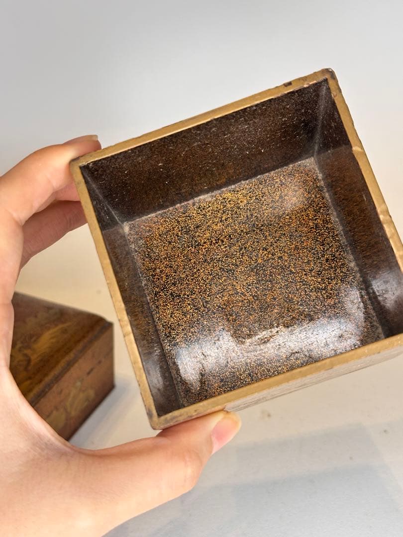 金蒔絵 方箱 時代物 傷有り 漆芸 骨董品