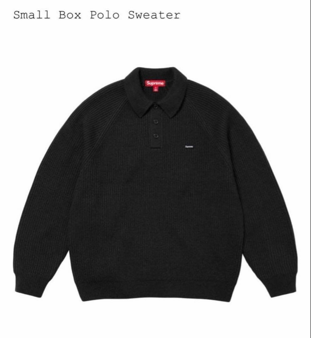 Supreme Small Box Polo Sweater ブラック