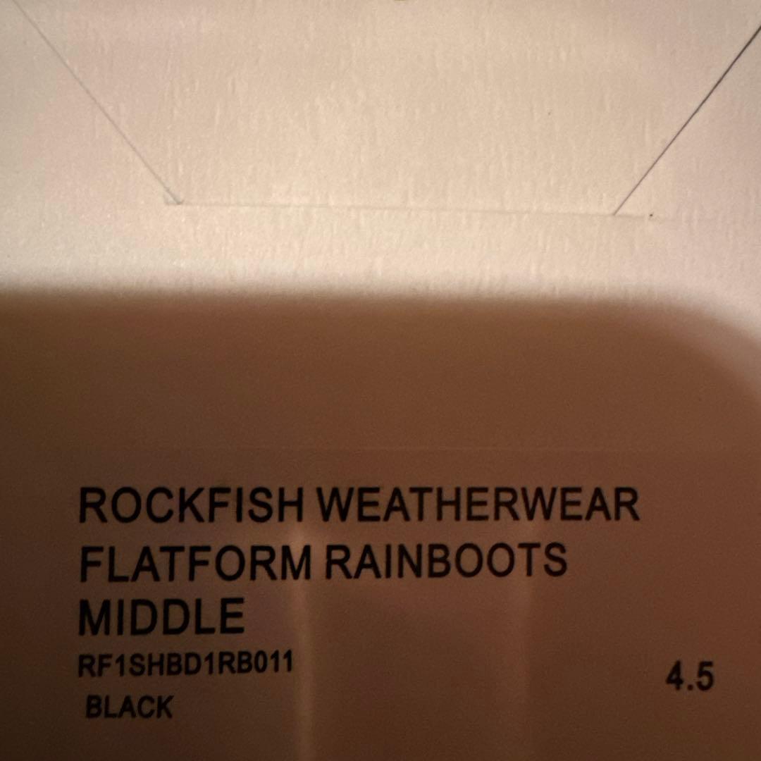 rockfish weatherwear ロックフィッシュ　レインブーツ　黒