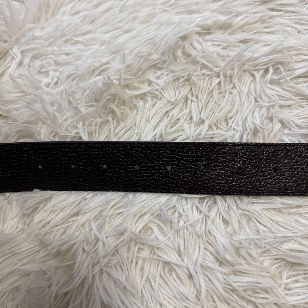 猫*派様 GUCCI レザー GGロゴ ベルト黒茶リバーシブル　付属品付