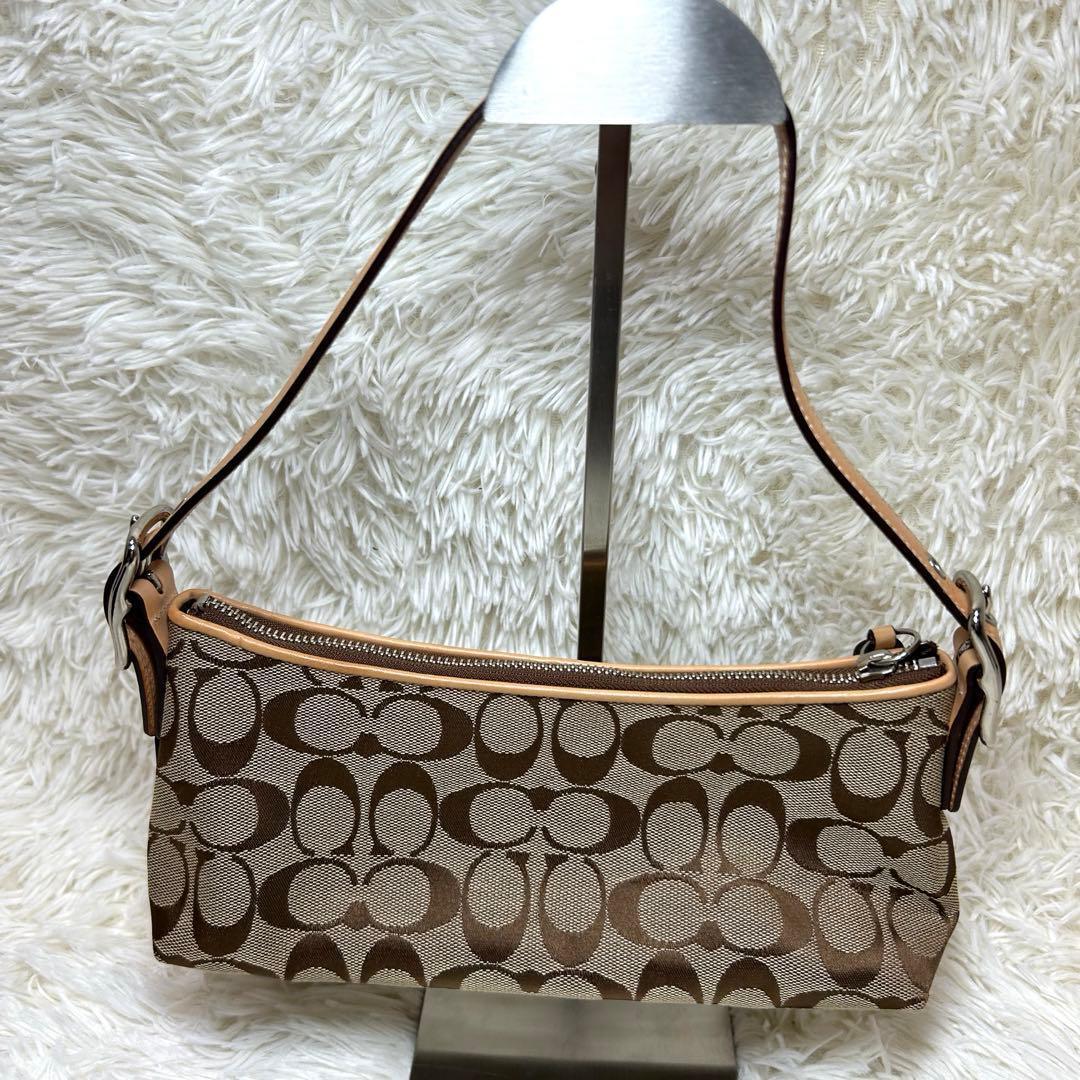 極美品✨COACH シグネチャー　ハンドバッグ　ワンショルダー