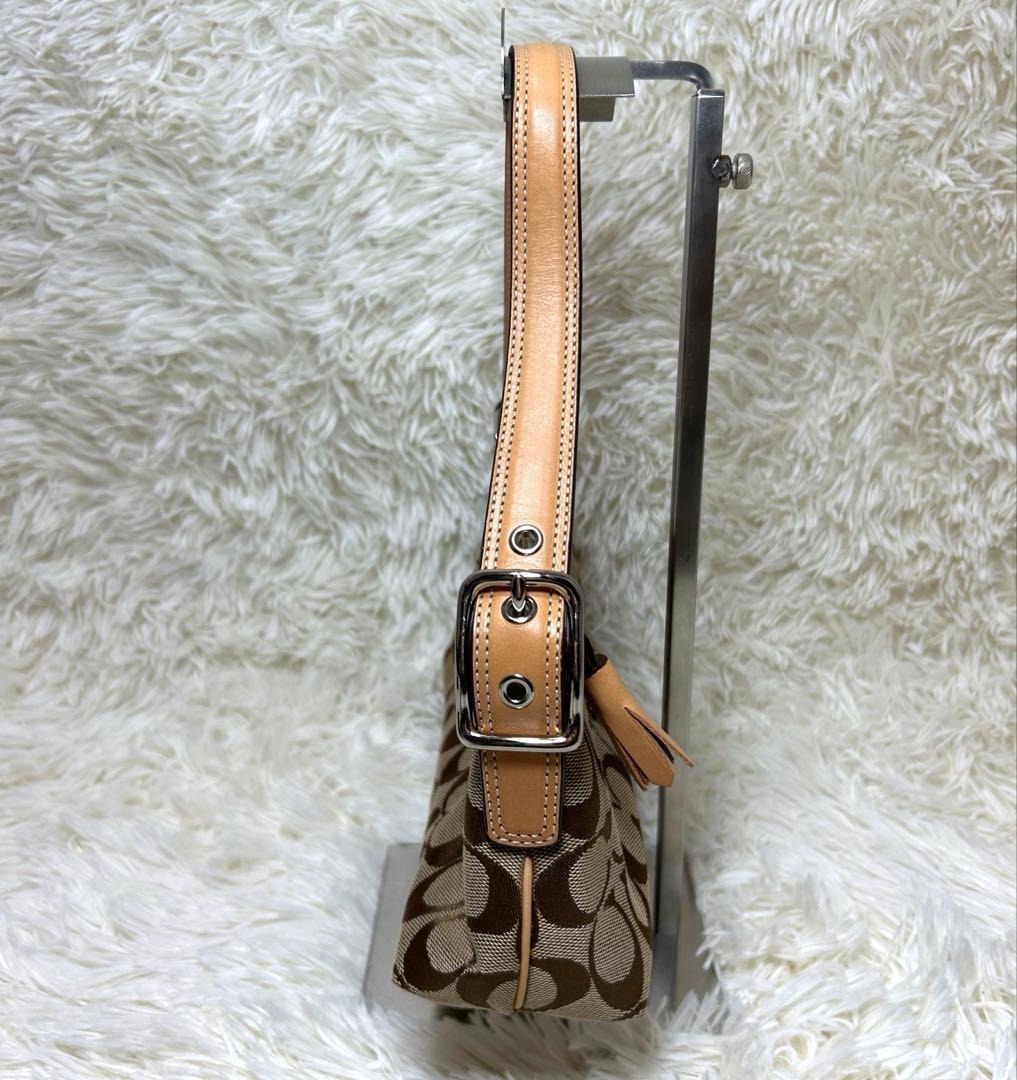 極美品✨COACH シグネチャー　ハンドバッグ　ワンショルダー