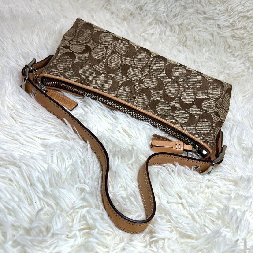 極美品✨COACH シグネチャー　ハンドバッグ　ワンショルダー