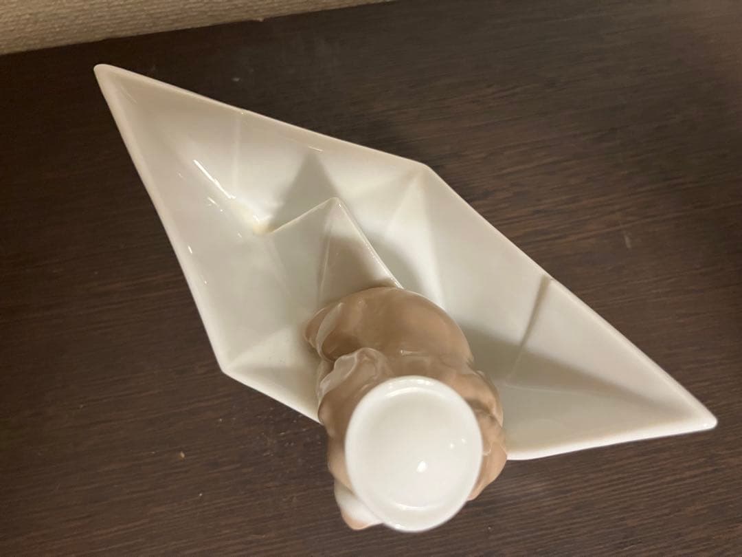 【むー】LLADRO / リヤドロ　犬　「お舟に乗って」