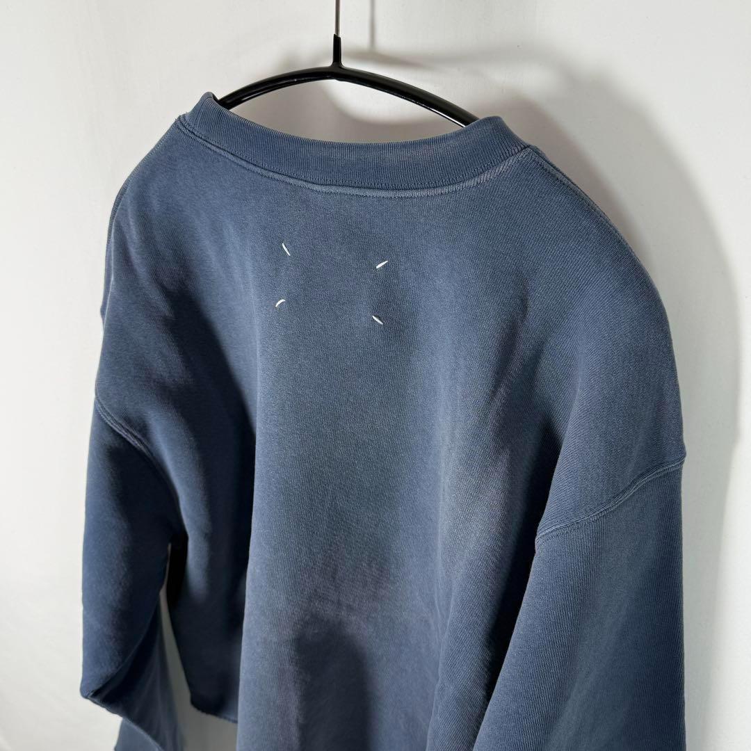 【定価14万】Maison Margiela クロップド スウェット ブルー M