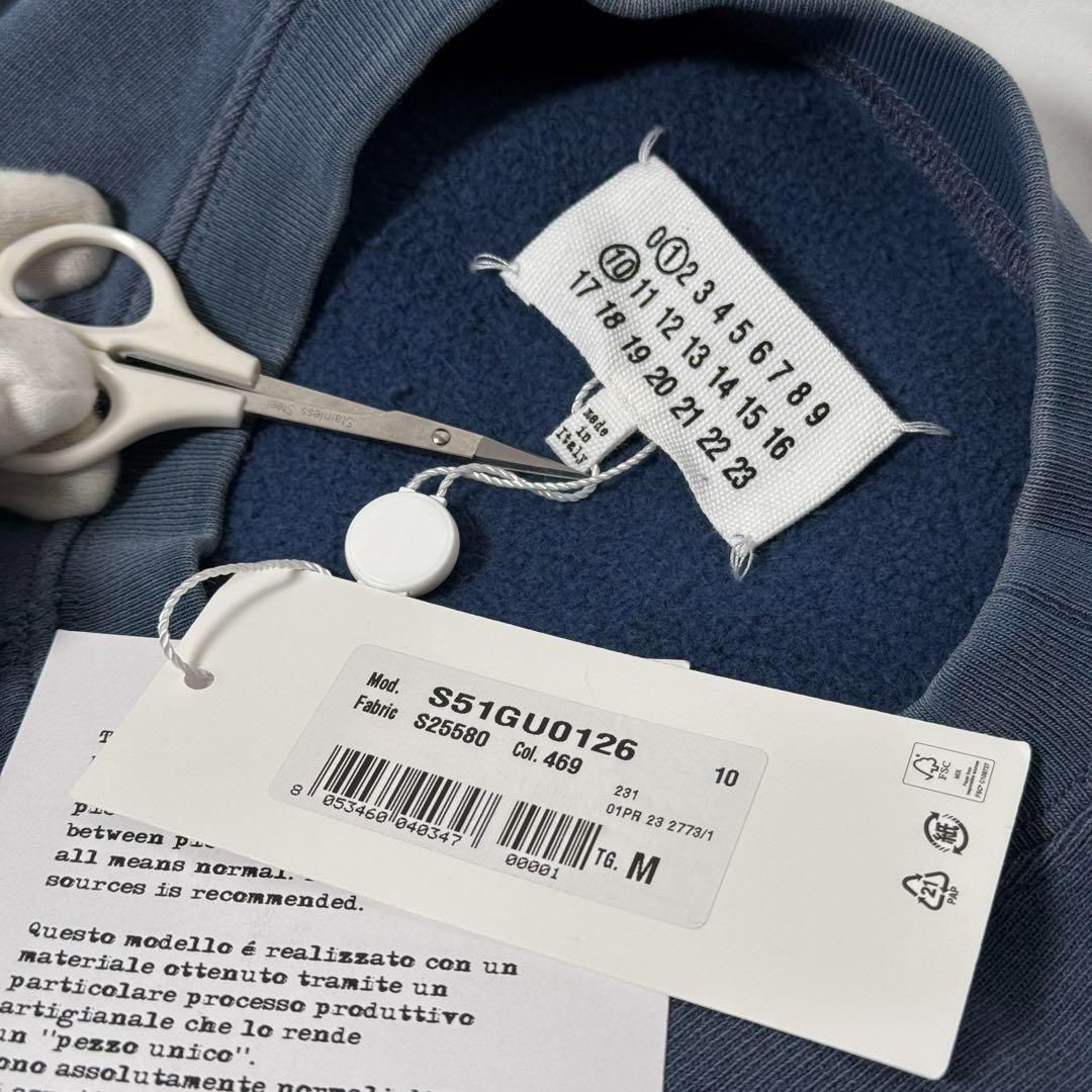 【定価14万】Maison Margiela クロップド スウェット ブルー M