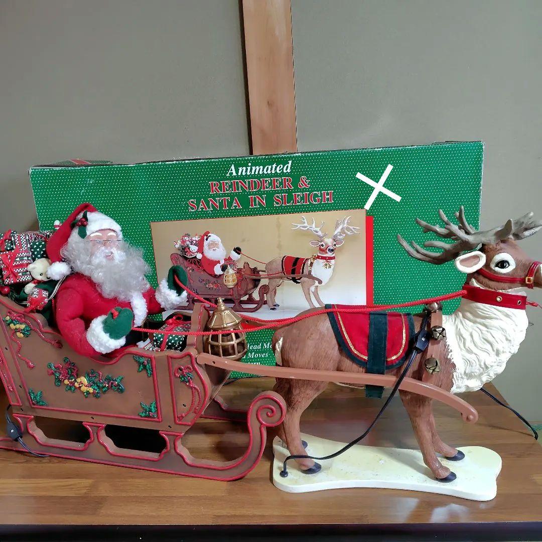 クリスマスのサンタさんとトナカイ (良く読んて下さいませ)　箱なしです。