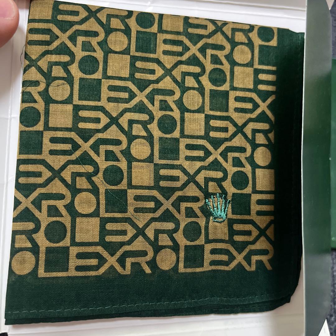 ROLEX ブラウンレザーキーケース+ ハンカチ2枚