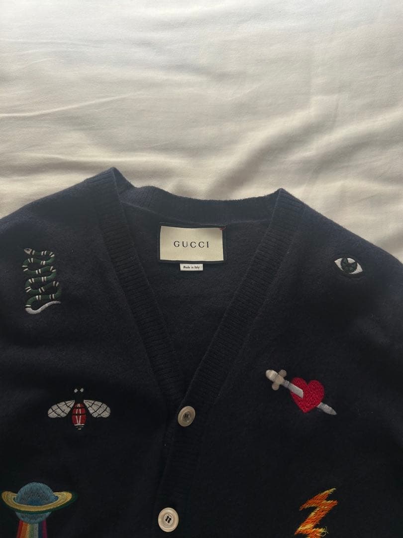 GUCCI グッチ 刺繍 カーディガン ワッペン デザイン 正規品