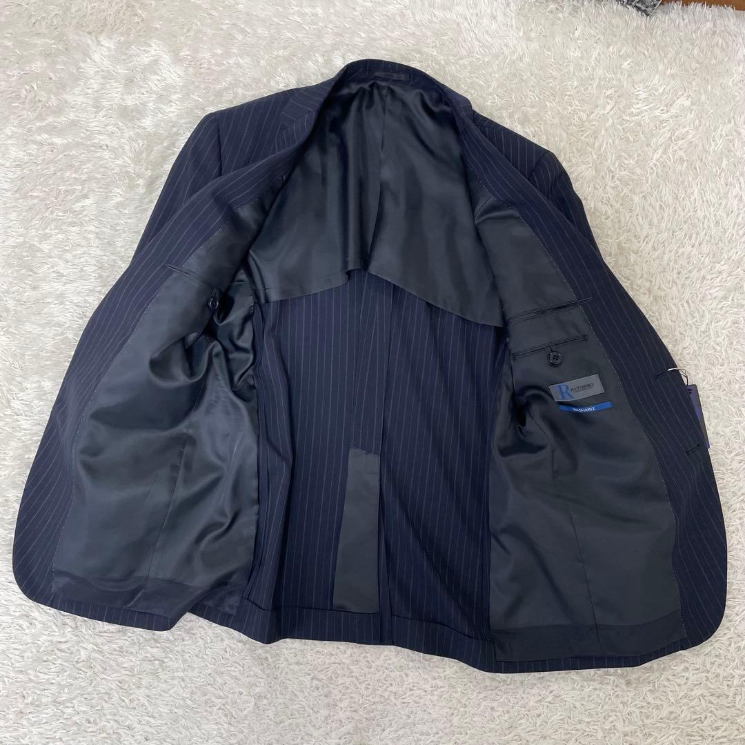 【新品　タグ付き】青山 セットアップ スーツ ウォッシュブル YA5 ネイビー