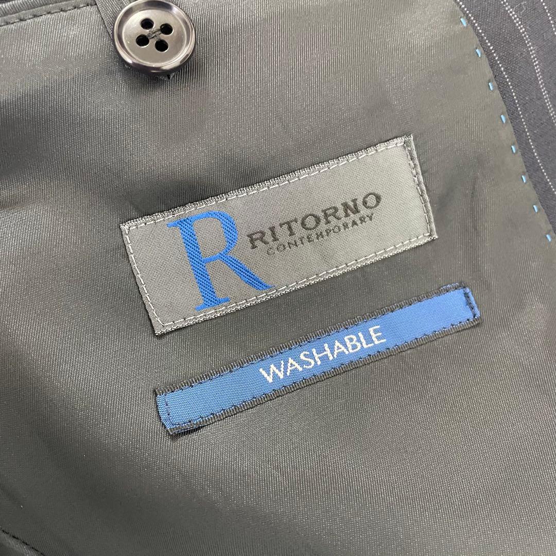 【新品　タグ付き】青山 セットアップ スーツ ウォッシュブル YA5 ネイビー