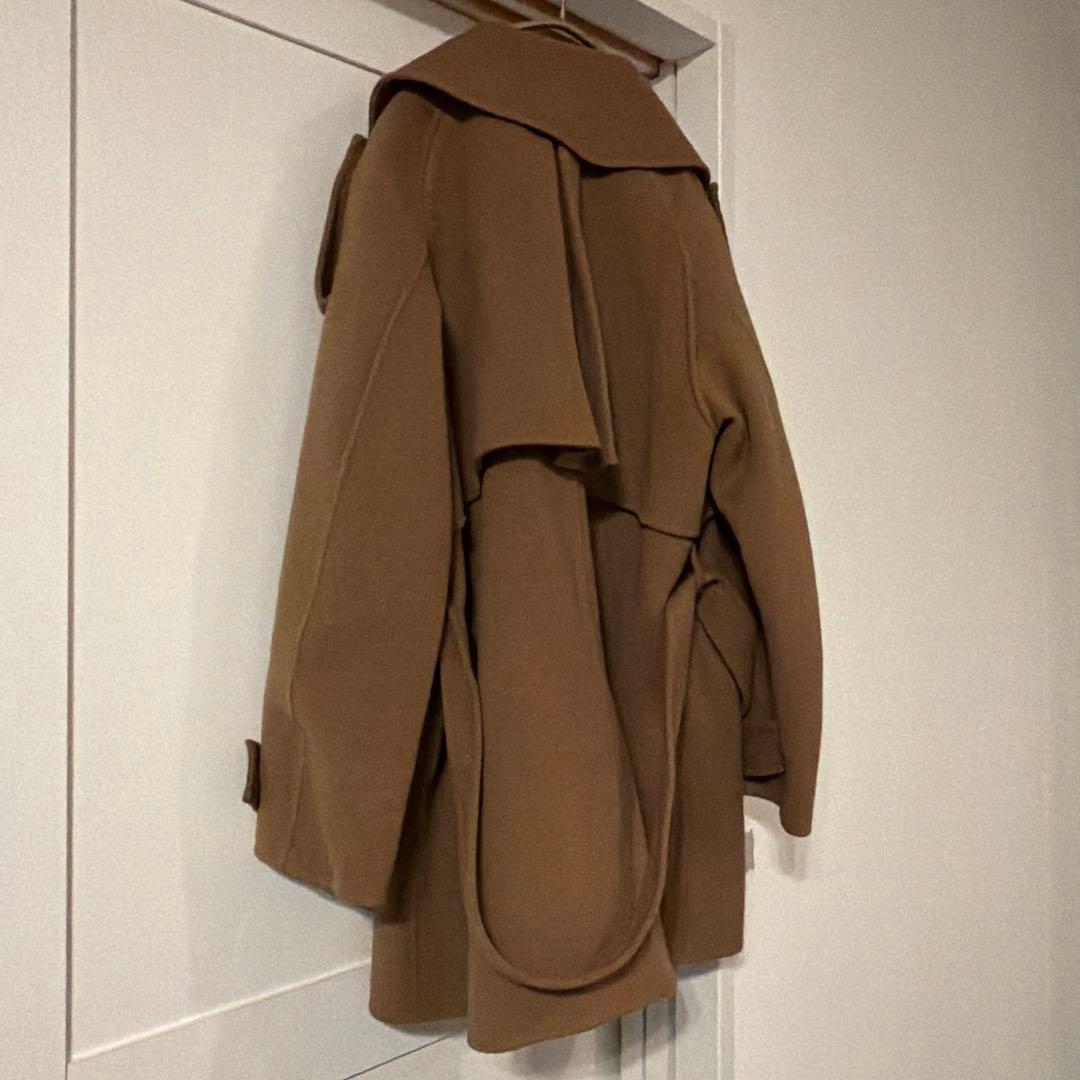 anuans リバーウールミドルトレンチコート　キャメル