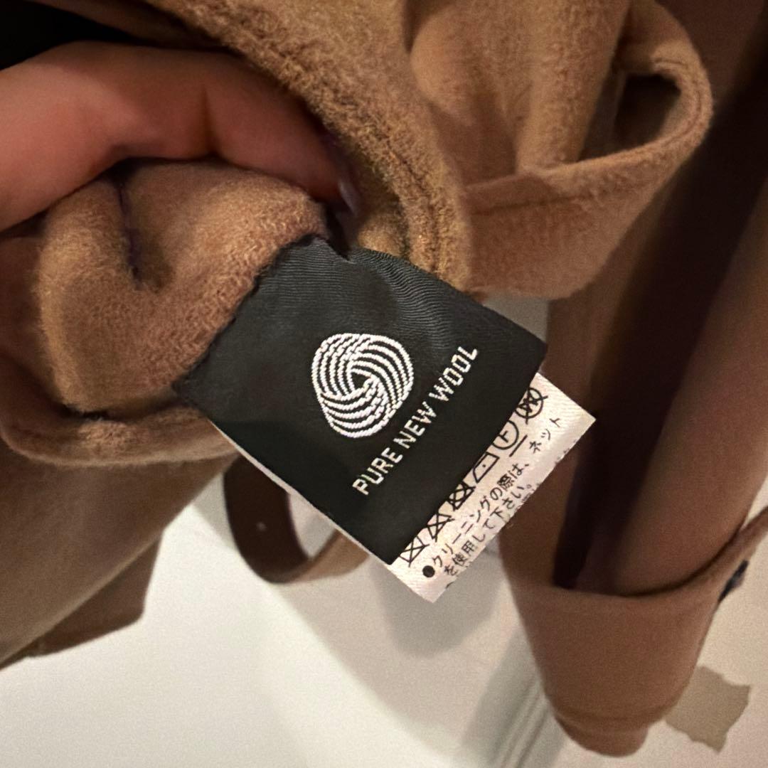 anuans リバーウールミドルトレンチコート　キャメル