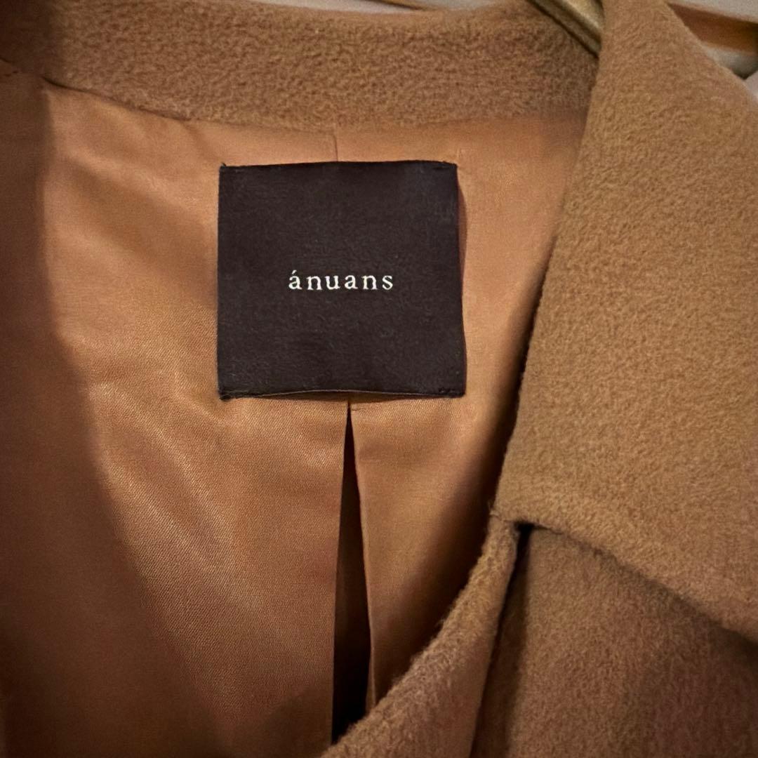 anuans リバーウールミドルトレンチコート　キャメル