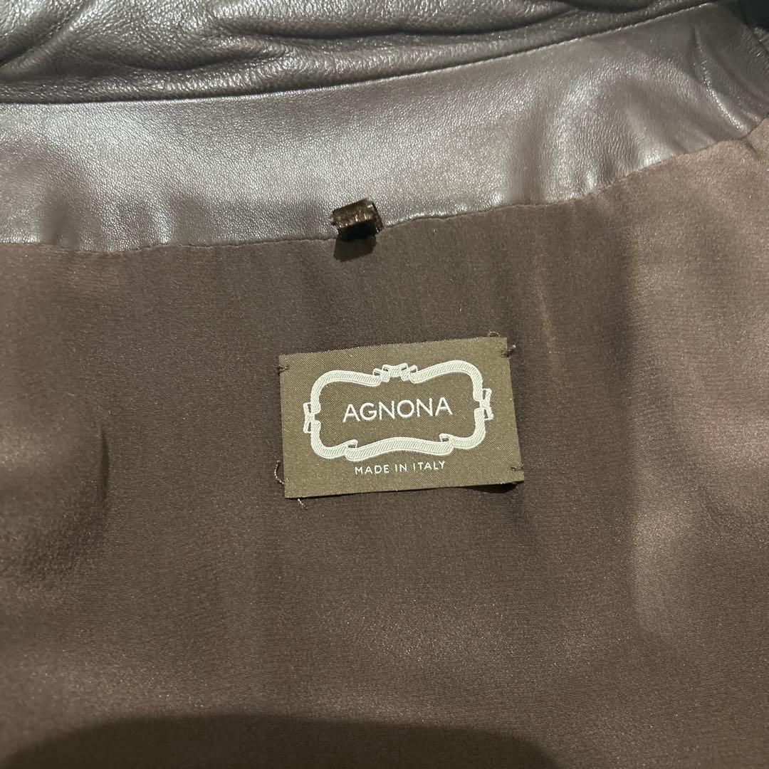 d*3様 AGNONA ダークブラウン毛皮コート