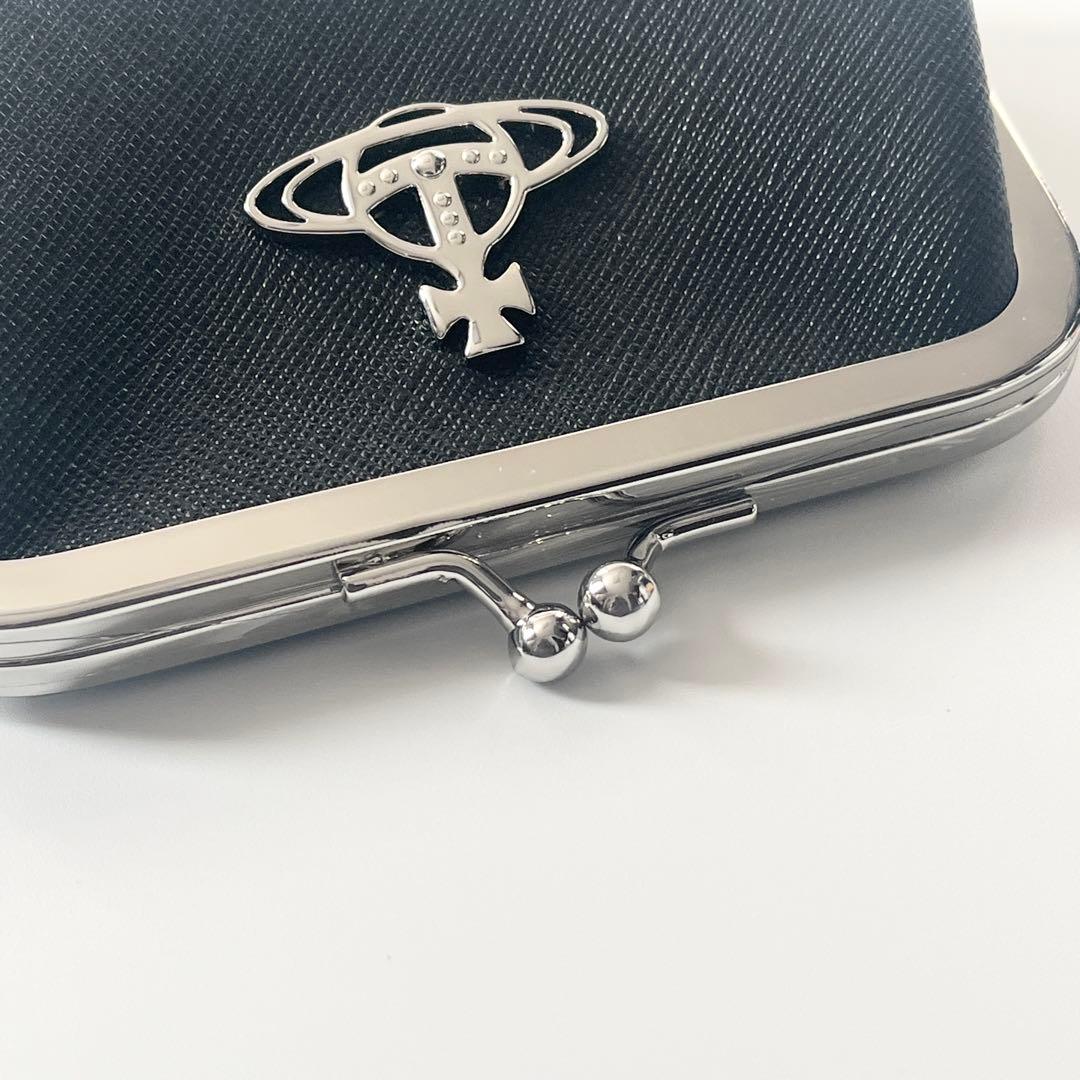 ヴィヴィアンウエストウッド　がま口　ケース　オーブ　レザー　黒　ブラック