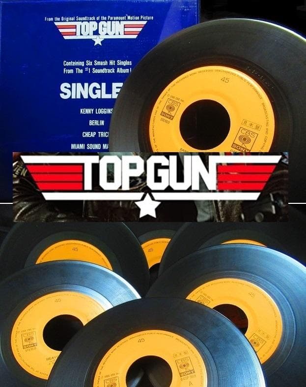 9【希少非売品】　映画「トップガン/Top Gun」7inch 6枚セット
