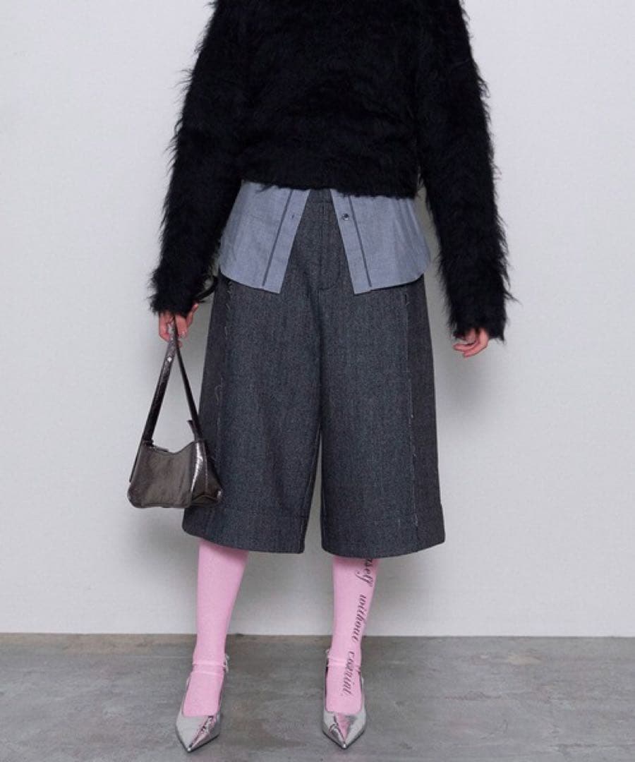 パンツ MAISON SPECIAL Wool Wide Shorts