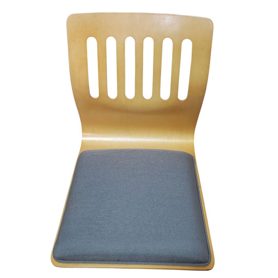 不二貿易　ナチュラルクッション付き　座椅子　5脚セット 幅39.5cm　木製