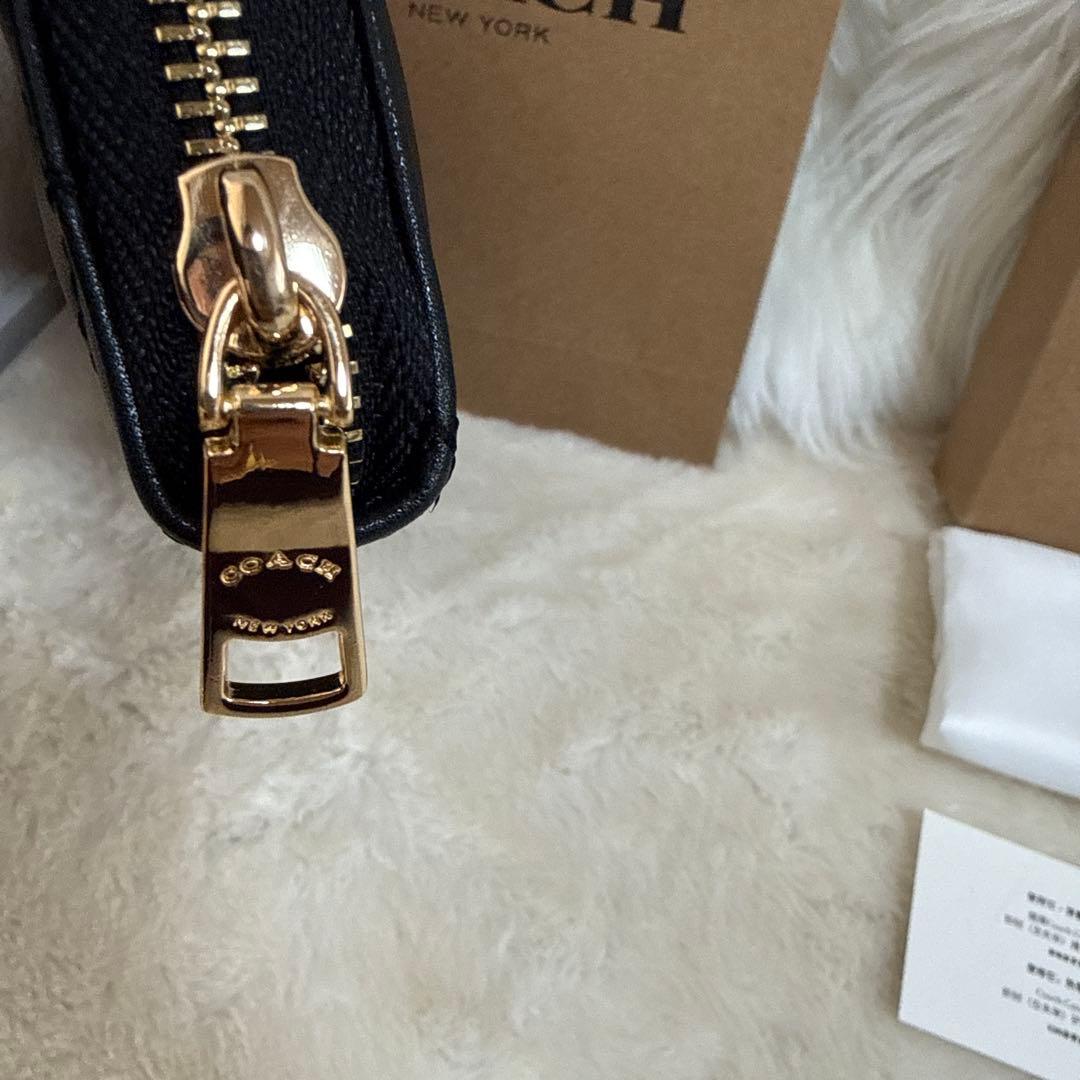 COACH ブラック キルティング 長財布