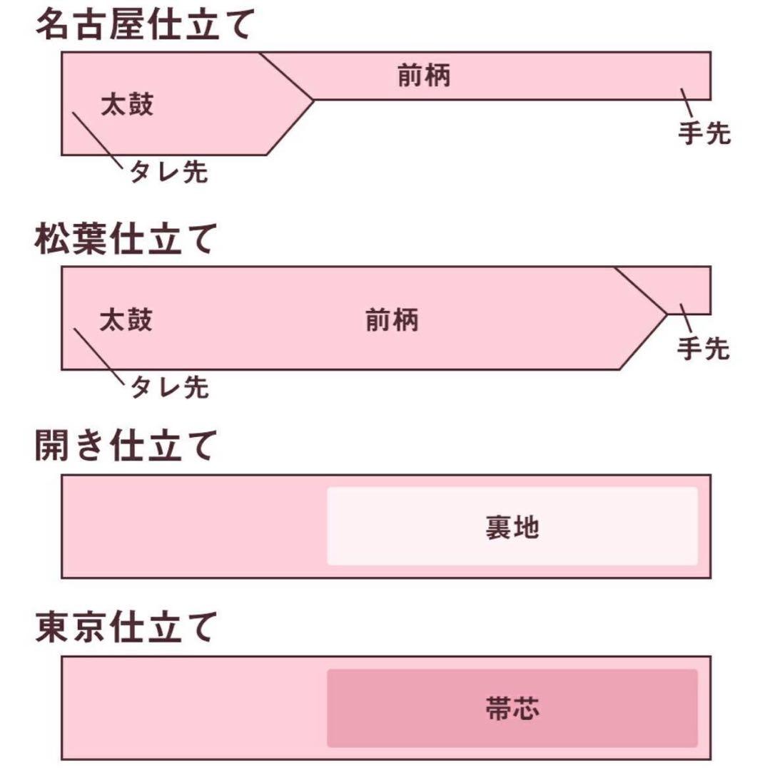 B5 塩瀬 作家物 落款入 ポピー 花模様 染め 紫 正絹 太鼓柄 名古屋帯